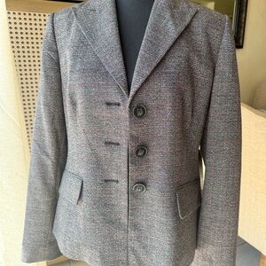 Women's Gray Plaid Blazer